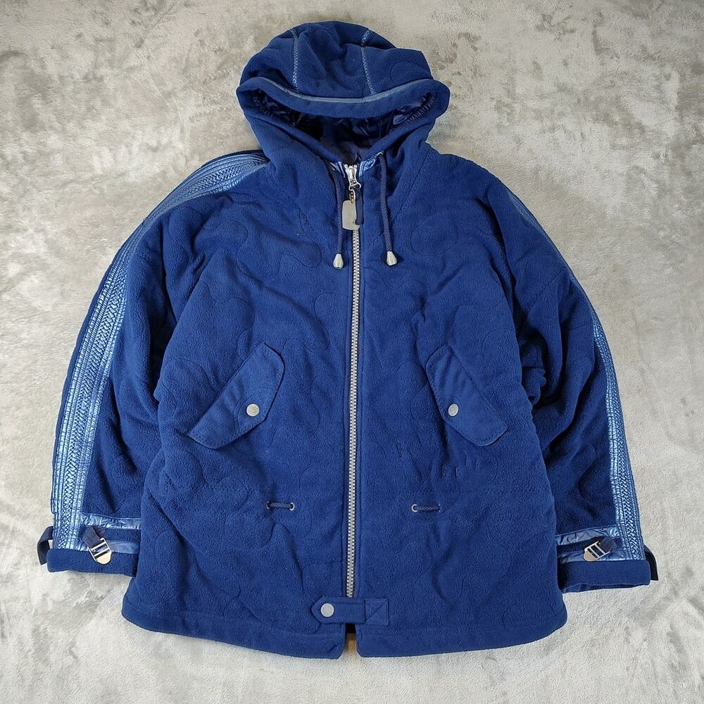 Vintage Polar Bear Personal Deep Freeze Ski Jacket Insulated Blue Hooded Mens L